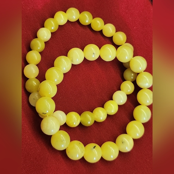 Hand Crafted Jewelry - 2 Lemon Jade Bracelets!